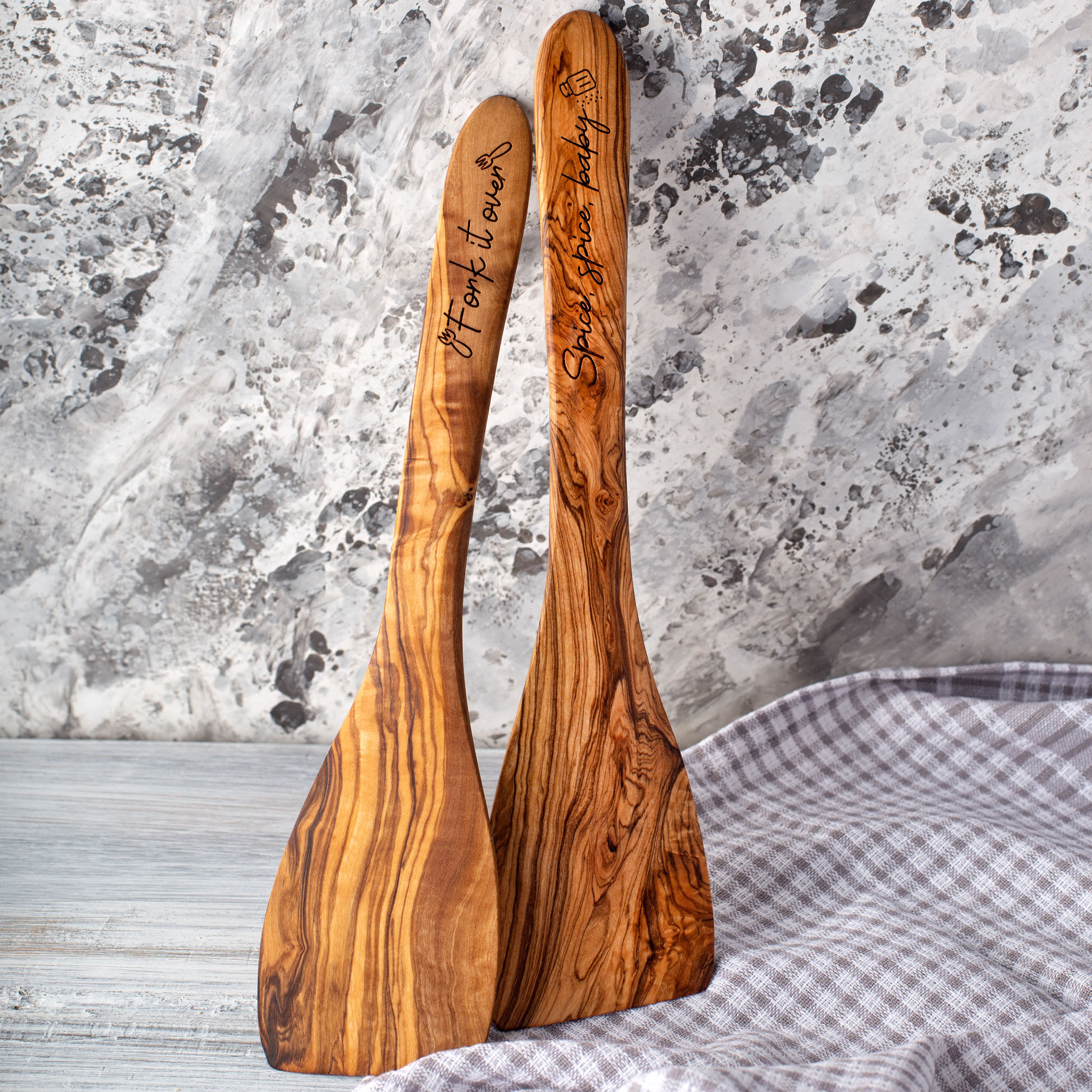 Personalized Wooden Spatulas – Set of 2