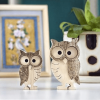 Wooden Owl Figurine for Home Decorations